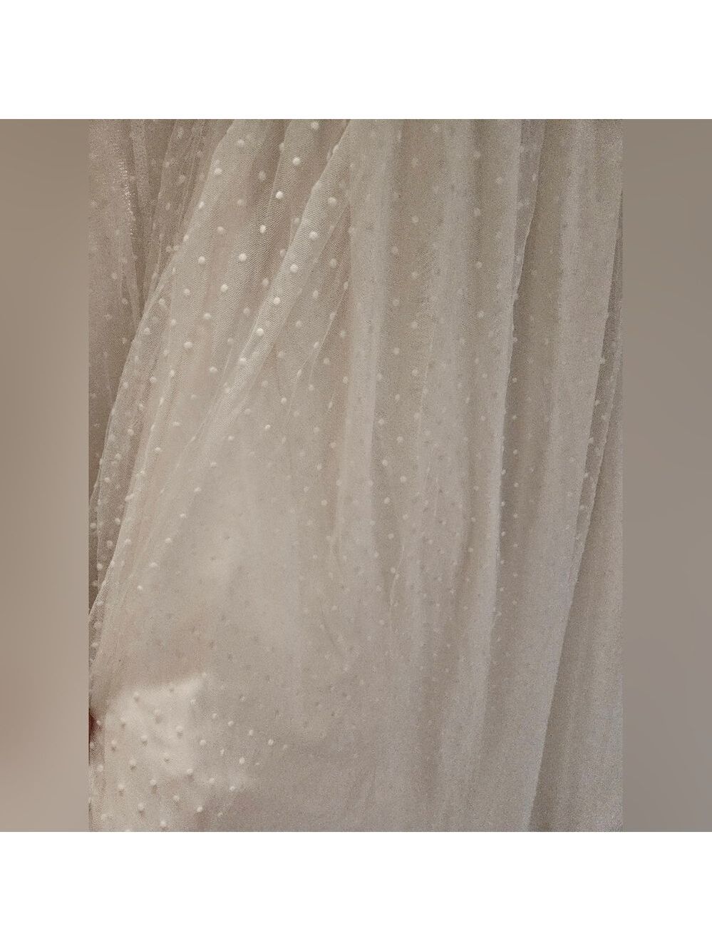 Missord White Dobby Mesh Ruffle Trim Sheer Maxi Dress Large - Picture 9 of 16
